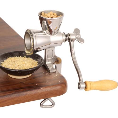 Herb Wheat Manual Handheld Flour Soybeans Mill Rotating Home Kitchen Grain Grinder Stainless Steel Food Coffee Cereal