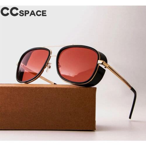 Steampunk Goggles Sunglasses Tony Stark Iron Man Matsuda Sunglasses Retro Square Sun Glasses UV400