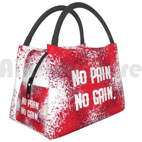 Cooler Lunch Bag Picnic Bag No Pain No Gain No Pain No Gain Gym Fitness Muscle Bodybuilding Bodybuilder
