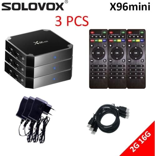 SOLOVOX X96 mini Android 9.0 2 16G Amlogic S905W Smart TV Box Brazil Split Bulk Ship Support MARSX 2.4G WiFi X96mini Video Box