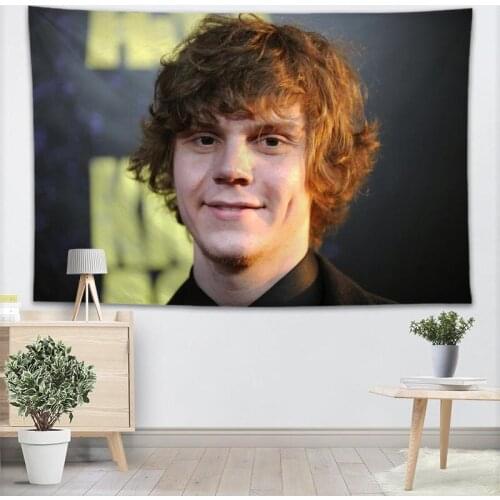 High Quality Evan Peters Tapestry Wall Hanging Tapestries Cloth Fabric Print For Living Room Decorative Wall Blanket 0511