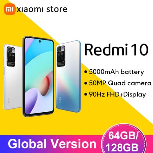 Xiaomi Redmi 10 Smartphone Global Version 50MP AI quad camera MediaTek Helio G88 Octa Core 90Hz FHD Display