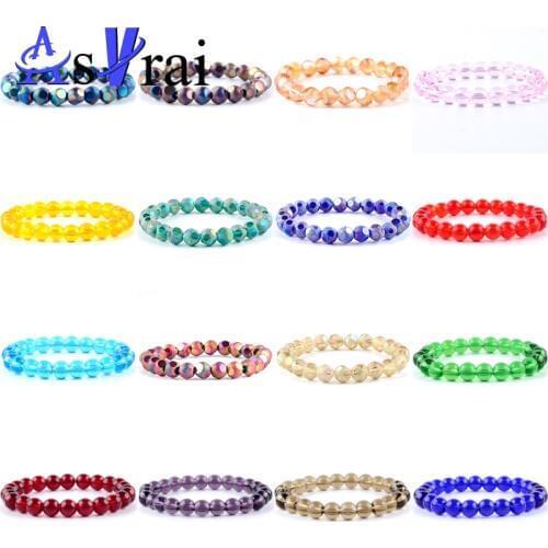 2019 New Fashion Glass Crystal Beads Bracelets for Women Romantic Jewelry Accessories Handmade Trinket pulseira feminina