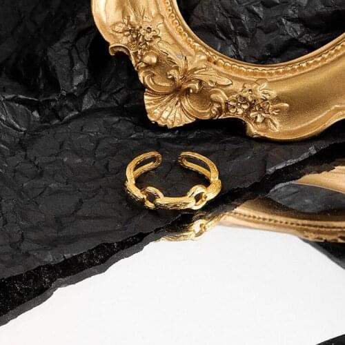 Women Ring Silver Color Jewelry Simple Open Size Chain Index Finger Accessories Trendy Not Smooth Gold Colour Ring KOFSAC