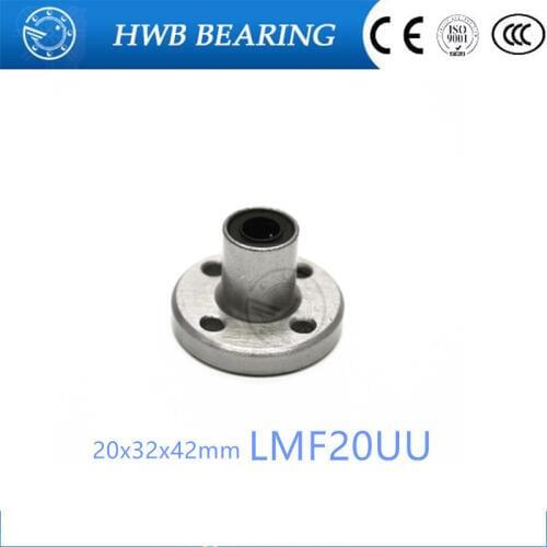 1pcs LMF20UU 20mm Inner Dia 4 Bolt Flange HWB Router Linear Motion Bearing
