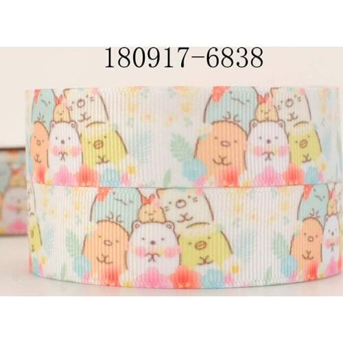 10yards -different sizes -Japanese cartoon pattern ribbon printed Grosgrain ribbon