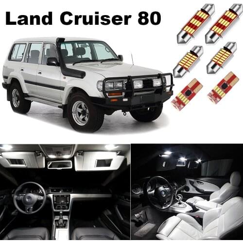 13pcs Canbus Car LED Interior Lights Kit For Toyota Land Cruiser 80 1990-1997 Map Trunk Dome Lamp No Error