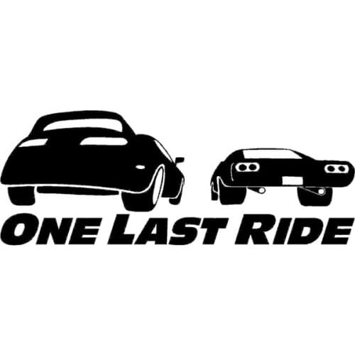 14.1cm*5.4cm Fast And Furious One Last Ride Fashion Vinyl Car Sticker