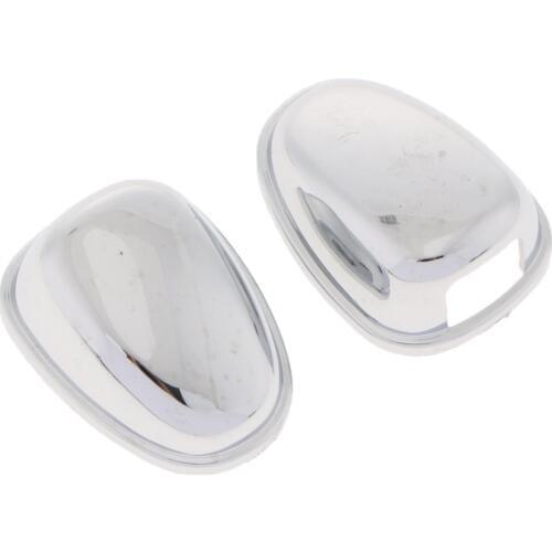 4 Pack WindShield Washer Water Spray Jet Nozzle Cover Chrome Trim Fits High Quality Plastic for Peugeot 2008