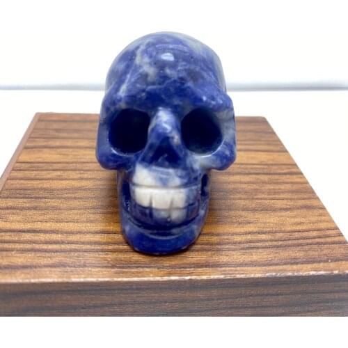 50mm Skull Statue Natural Stone Carved Decoration Healing Crystal Reiki Gem Figurine Spiritual Wicca Energy Supplies Gift