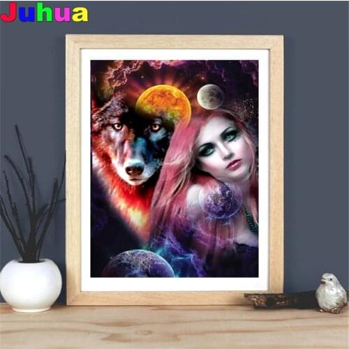 Wolf 5D DIY diamond painting,full,square,round beauty beast planet diamond embroidery gift kit mosaic diamond stitch home decor