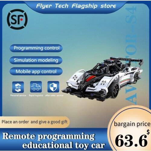 Aviator Technical building block super sport car radio remote control vehicle app rc bricks toys collection for gift