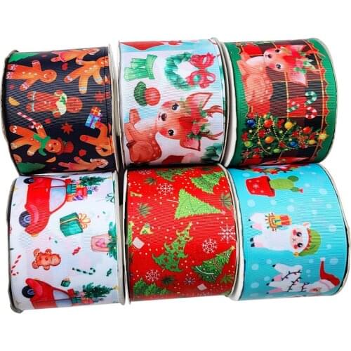 Free shipping 10 yards cartoon printed grosgrain ribbon 46471