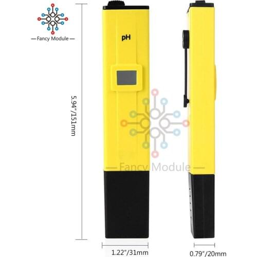 Digital PH Meter/PH Tester/Mini Water Quality Tester for Drinking Water Hydroponics Aquariums Swimming Pools 0.1PH Resolution
