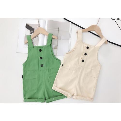 Childrens Jumpsuit Cotton Baby Boy Overalls Fashion Casual Shorts Kids Pants 2019 Summer Kid Girls Short Overalls New Arrival