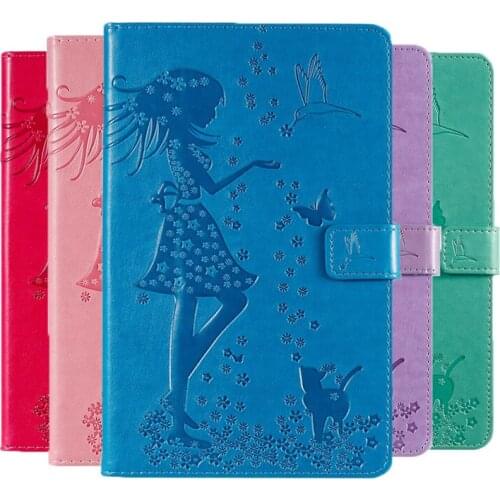 Cat Girl Printed PU Leather Case for Samsung Tab A 10.1 2019 SM-T510 SM-T515 T510 T515 Cover With Card Slot Tablet case +Gift