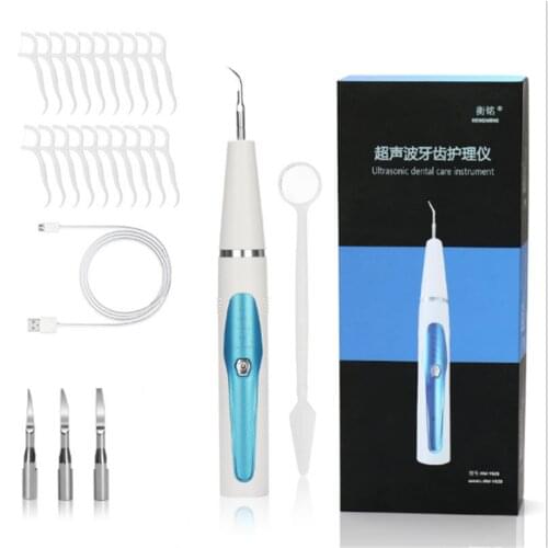 Electric Dental Calculus Remover Ultrasonic Teeth Cleaning Whitening Tooth Scraper Plaque Tartar Stain Remover with Light 50