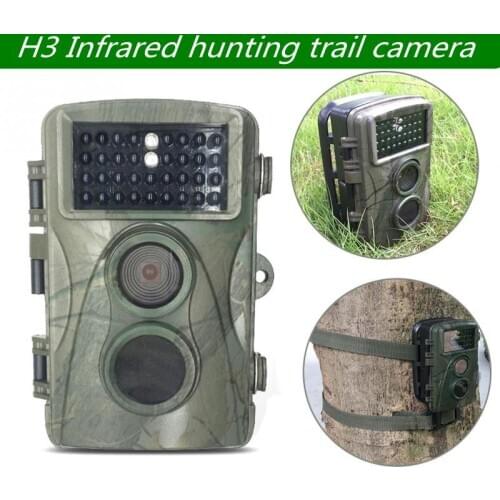 Photo Trap Hunting Camera H3 Animals Observation Night Vision 34 Black LEDs 720P/30FPS Video IP56 Waterproof Trail Game Camera