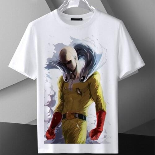 Anime One Punch Man Saitama 3D Printing Cartoon Men Women Students Summer Short Sleeved Daily Casual Loose Comfortable T-shirt