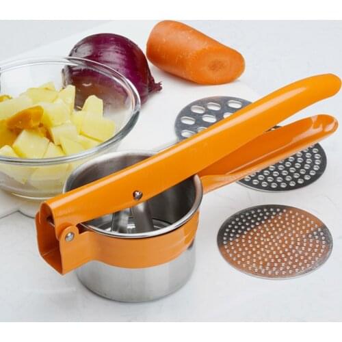Potato Mashers And Ricers Stainless Steel Kitchen Cooking Tools Manual Juicer Squeezer Pressure Mud Puree Kitchen Accessories