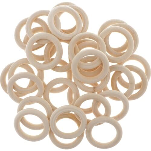 Unfinished Wood Rings Circles for Macrame Wall Hanging Craft DIY Kit Jewellery