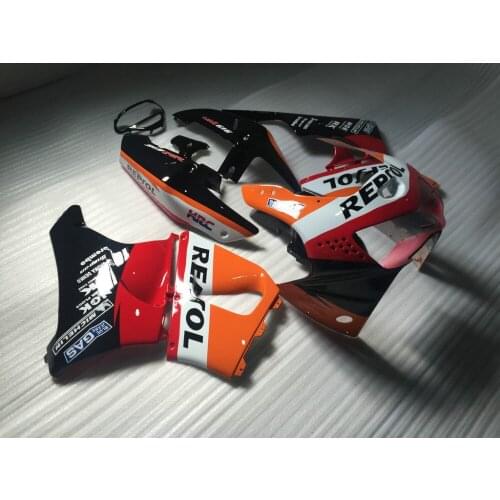 Motorcycle Fairing kit for HONDA CBR900RR 98 99 CBR900 919 CBR900RR 1998 1999 REPSOL Red orange Fairings bodywork+7gifts HF68