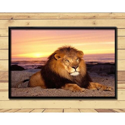 Lion King Of Animal Ferocious (19) Wall Posters Prints Silk Art Painting For Home Wall Bedroom Decor