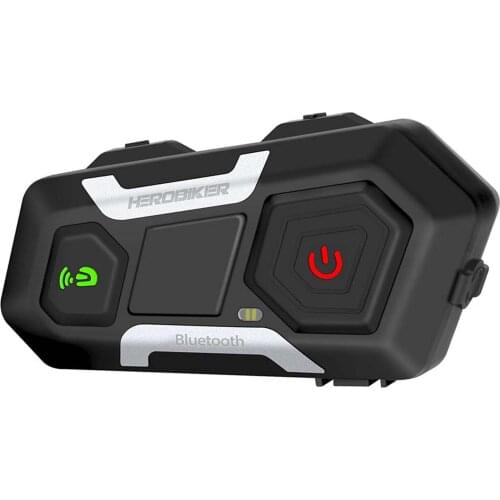 Motorcycle Intercom 1200M Bluetooth Headset for Helmet, Wireless Interphone with Boom & Soft Mic