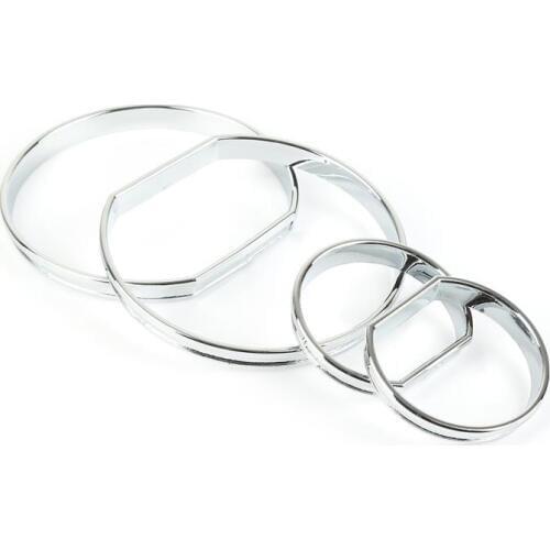 New 4 Pcs/set For BMW E46 98-05 For BMW M3 00-06 4*Gauge Dial Rings Bezel Trim Plated Tool Car styling Car accessories Interior