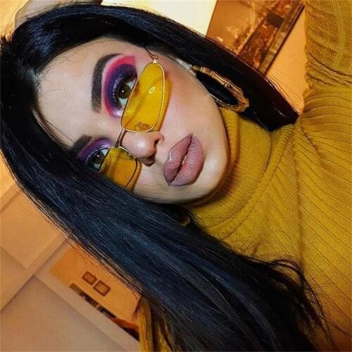 HKNA New Cat Eye Glasses Women 2021 Small Metal Sunglasses Women/Men Luxury Brand Eyewear Women Vintage Lentes De Sol Mujer