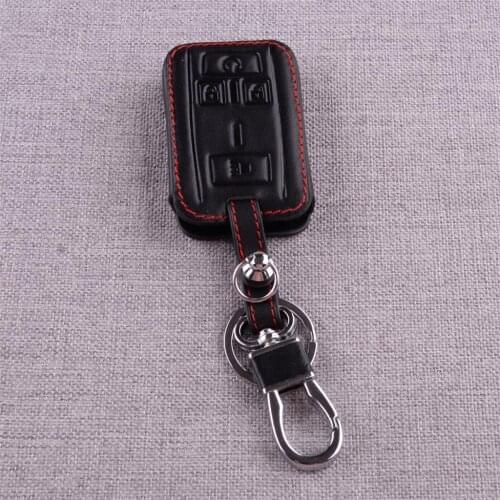 NEW Leather Remote Key Fob Cover Case M3N-32337100 fit for Chevrolet Silverado Colorado Tahoe Suburban GMC Sierra Canyon Yukon