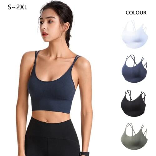 New Retouch Back Shockproof Plus Size Sports Bra Without Rims Elastic Yoga Fitness Sports Bra