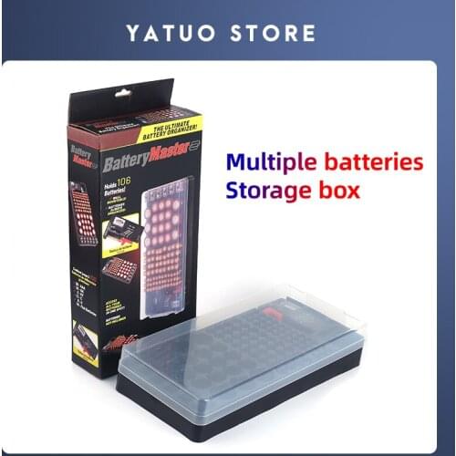 Battery Storage Box Various Sizes（AA AAA C D 9V） Battery Plastic Organizer Case with Tester 106 Grids