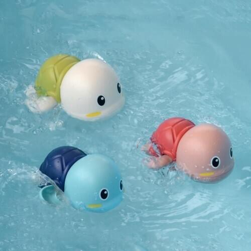 Bathtub Floating Bath Little Turtle Toys Playing In Water