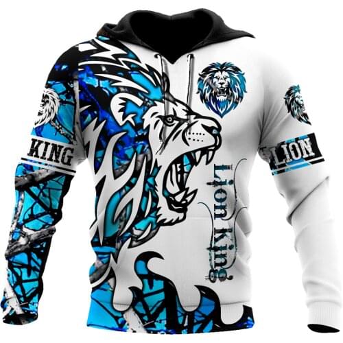 PLstar Cosmos Animal Hunter Lion Tattoo Hunting Camo Symbol NewFashion Tracksuit Autumn Pullover 3DPrint Mens/Womens Hoodies A23