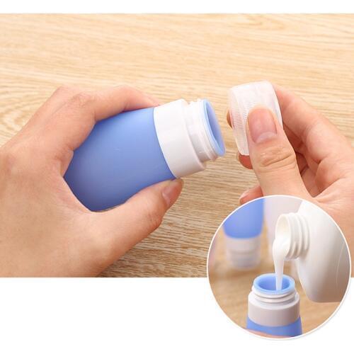 Portable Silicone Refillable Bottle Empty Travel Packing Press Lotion Shampoo Cosmetic Containers