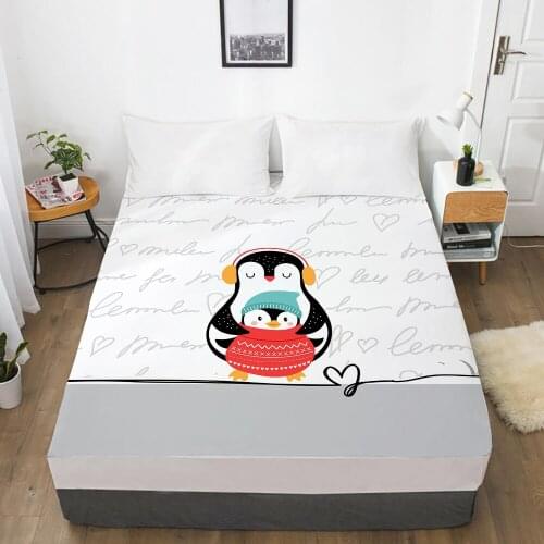 Animal Cartoon Kids Elastic fitted sheet bed sheet With An Elastic Band 150x200 Mattress Cover Bed cover for children baby music