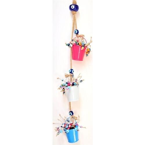 Evil eye Beaded Colorful Bucket Elevator Wall Decoration Evil Eye Beaded Door And Wall Decor