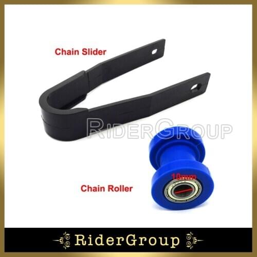 Blue 10mm Chain Roller + Chain Slider For YCF SDG Atomik Pit Dirt Trail Bike Motorcycle Motocross