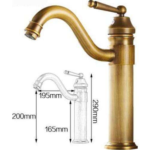 7 types antique brass sink basin faucet,Retro bathroom single hole basin faucet vintage,Gold plated cold and hot water tap mixer