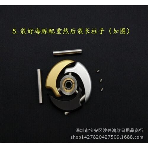 The Helix 1 Spinner Dolphin Stainless Steel Fingertip Gyroscope American EDC Adult Toy Finger Spiral