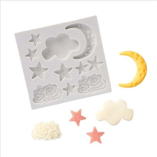 Star Moon Shape Silicone DIY Fondant Cake Mold Gummy Chocolate Mold Baking Appliance silicone cake mold