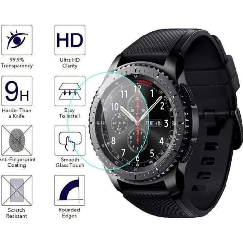 3Pcs/Lot 9H 2.5D Premium Tempered Glass Screen Protector Film For Samsung Gear S4 S3 S2 Classic Sports Watch Accessories
