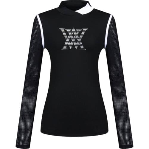 Golf womens shirt spring and summer thin sun-proof long-sleeved stretch fabric and perforated sleeves