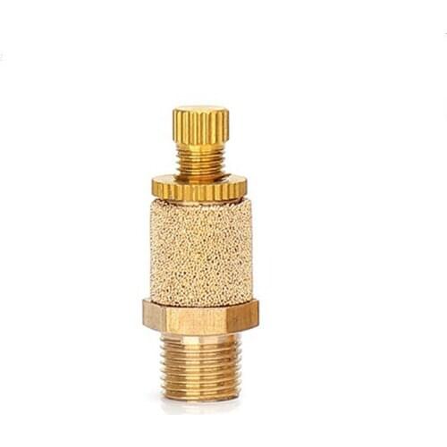 1pc Flat-end/Adjustable/Spring Throttle Valve Copper Muffler Filter 1/8" 1/4" 3/8" 1/2" 3/4" 1" Silencer Pneumatic Part