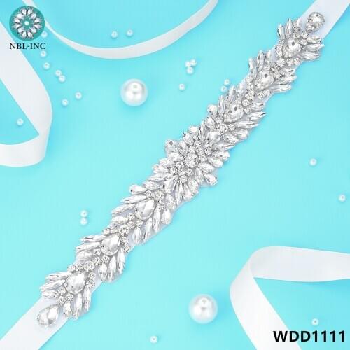 1PC)Rhinestone Bridal belt wedding with crystal diamond wedding dress accessories belt sash for wedding dress WDD1111