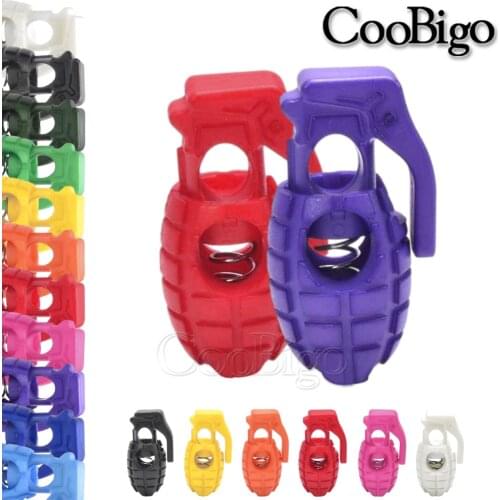 10pcs Colorful Grenade Buckle Cord Lock Stopper Toggle Clip for Paracord Hike Outdoor Boot Shoelace Elastic Rope Lanyard Parts