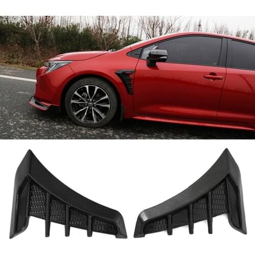 2 Side Vent Trim Fender Sticker Air Flow ABS bumper carbon fiber Air Vent cover For Toyota corolla altis LEVIN 2019 2020 2021