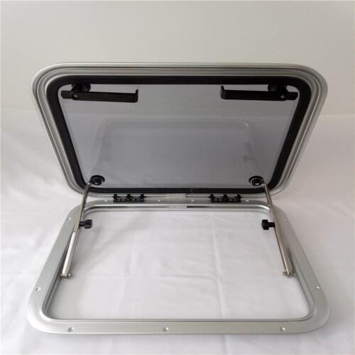 Aluminum Rectangular Hatch Window Porthole Porthlight With Tempered Glass 5 Size For Marine Boat Yacht