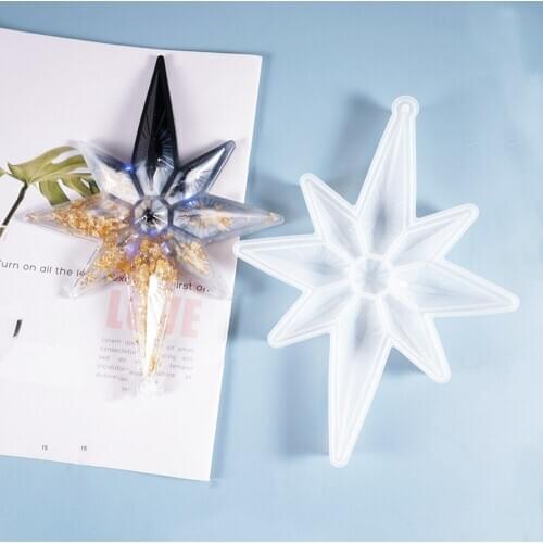 Big Octagonal Star Silicone Mold Christmas Decoration Ornament Making Epoxy Resin Craft Supplies Resin Mold Resin Art Supplies
